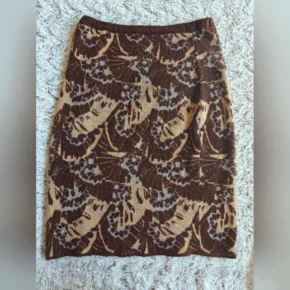 sparrow Dresses & Skirts - Sparrow Anthropologie Women’s Skirt XS Brown Abstract Straight Cozy EUC